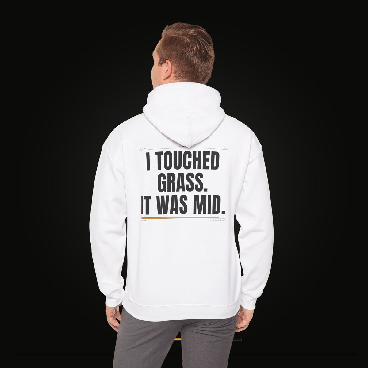 I Touched Grass. It Was Mid. — Heavyweight Hoodie