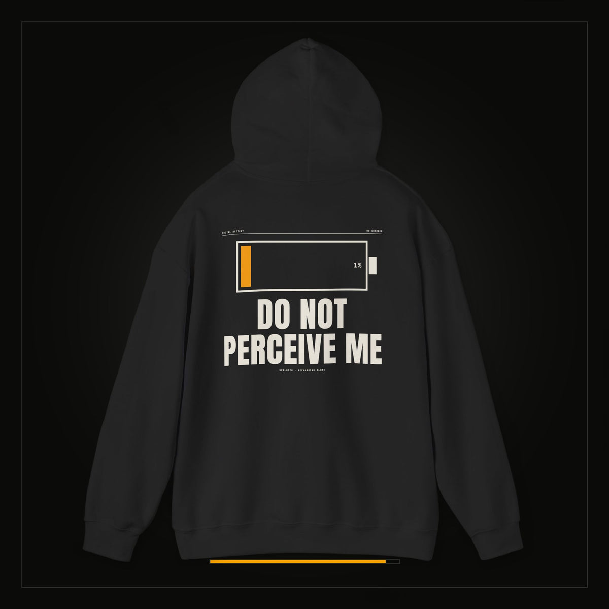 Social Battery 1% — Heavyweight Hoodie
