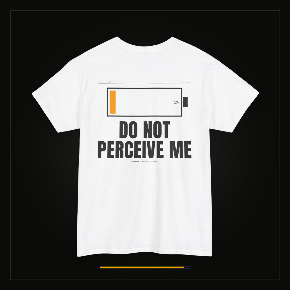 Social Battery 1% — Heavyweight Tee