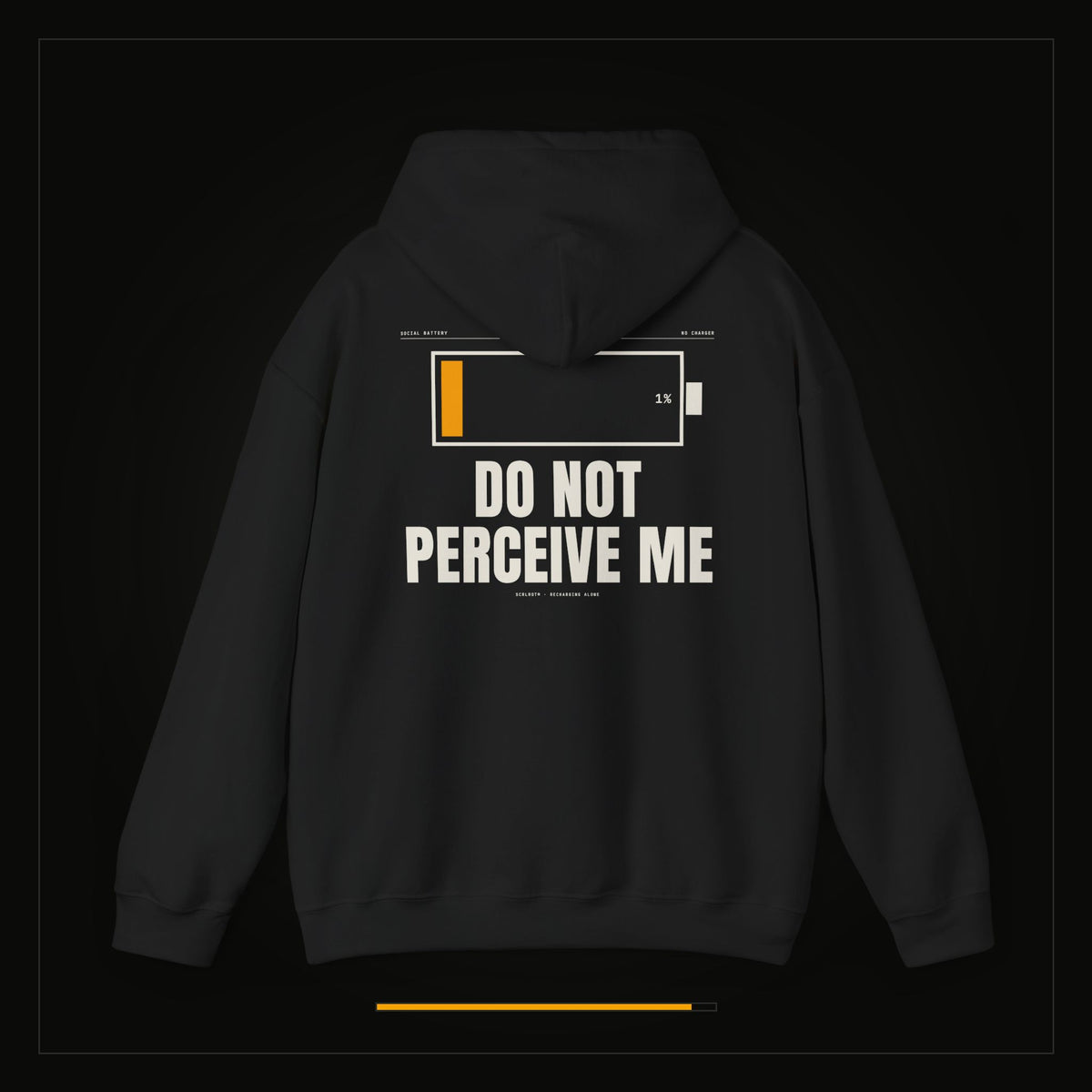Social Battery 1% — Heavyweight Hoodie