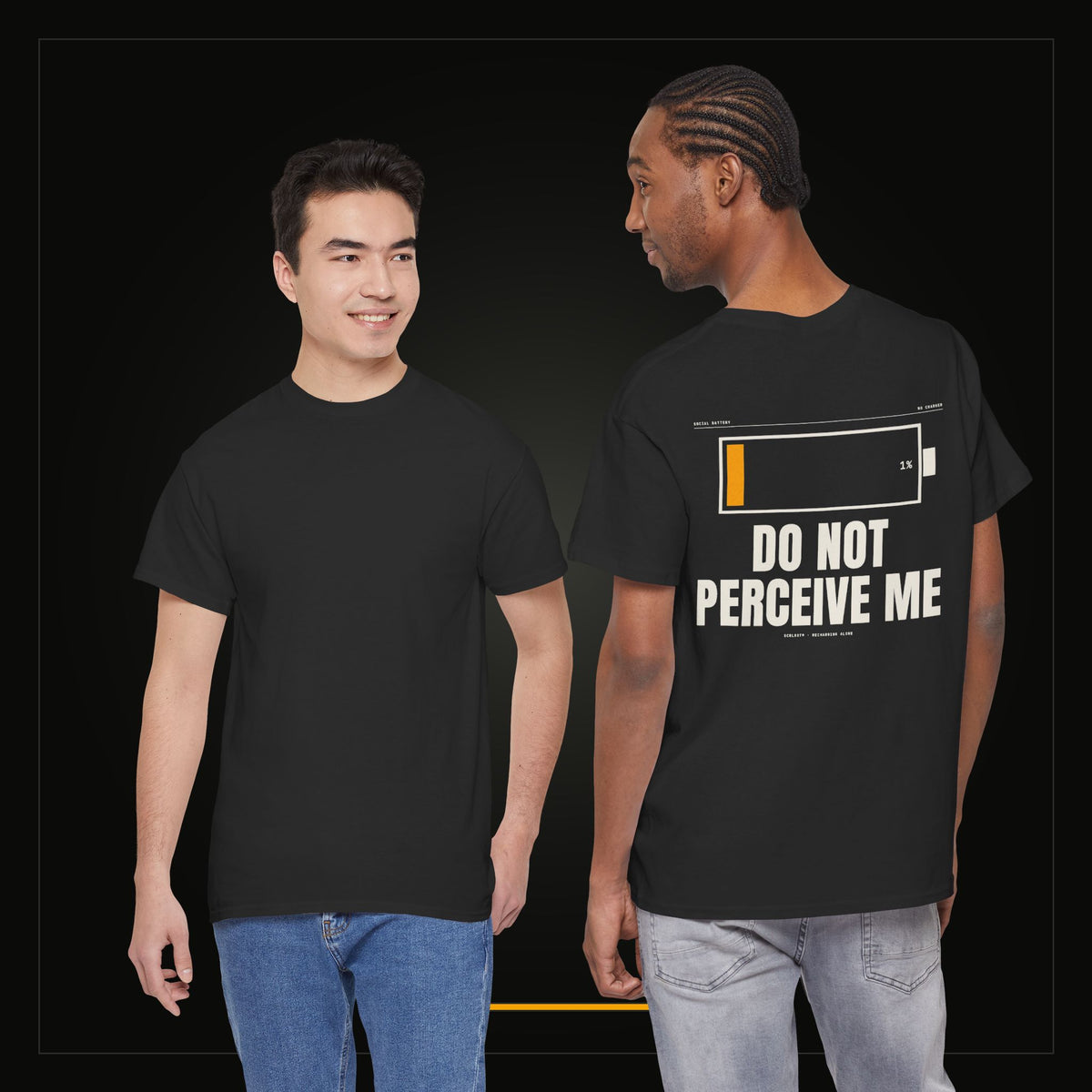 Social Battery 1% — Heavyweight Tee