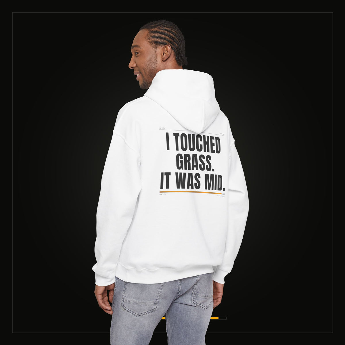 I Touched Grass. It Was Mid. — Heavyweight Hoodie