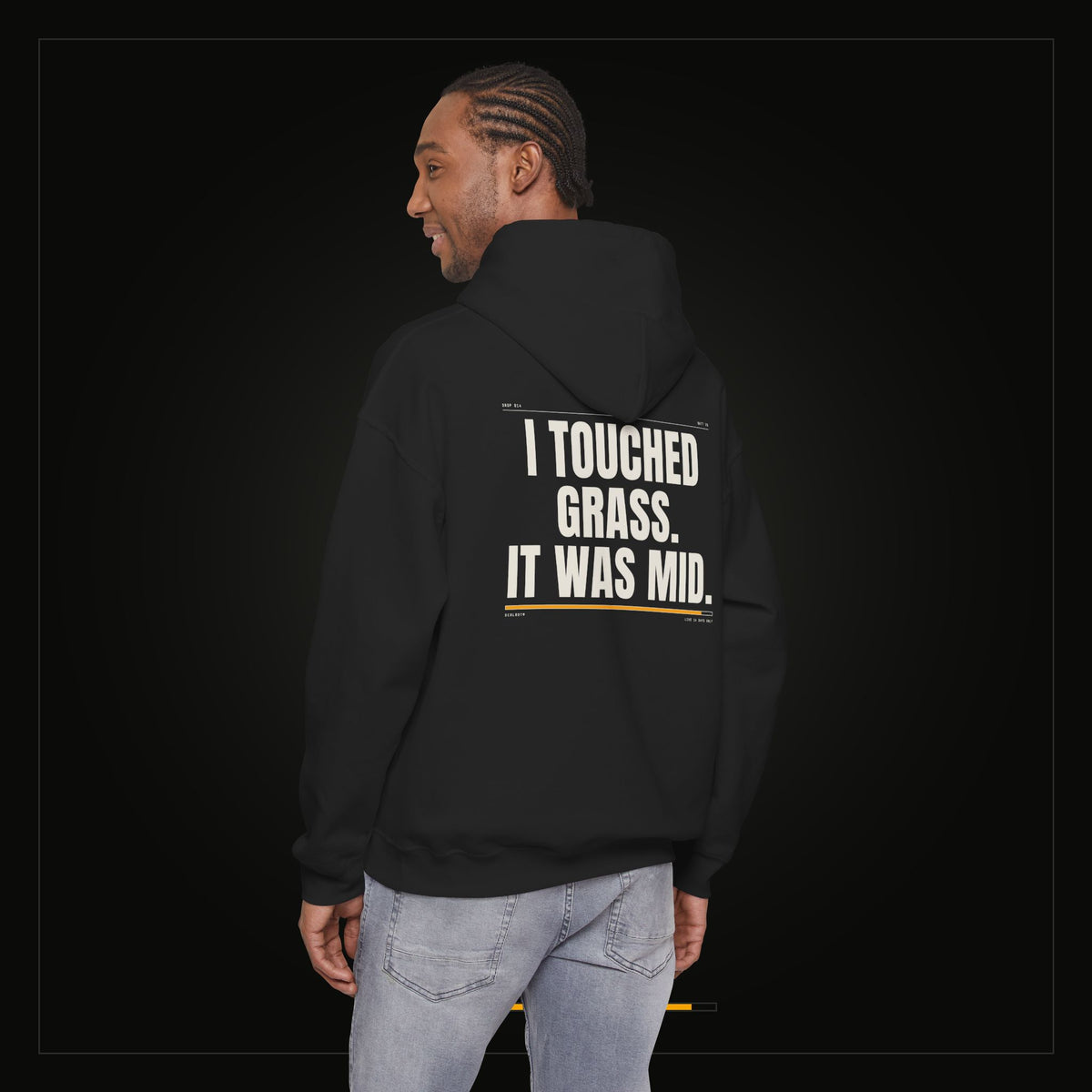 I Touched Grass. It Was Mid. — Heavyweight Hoodie