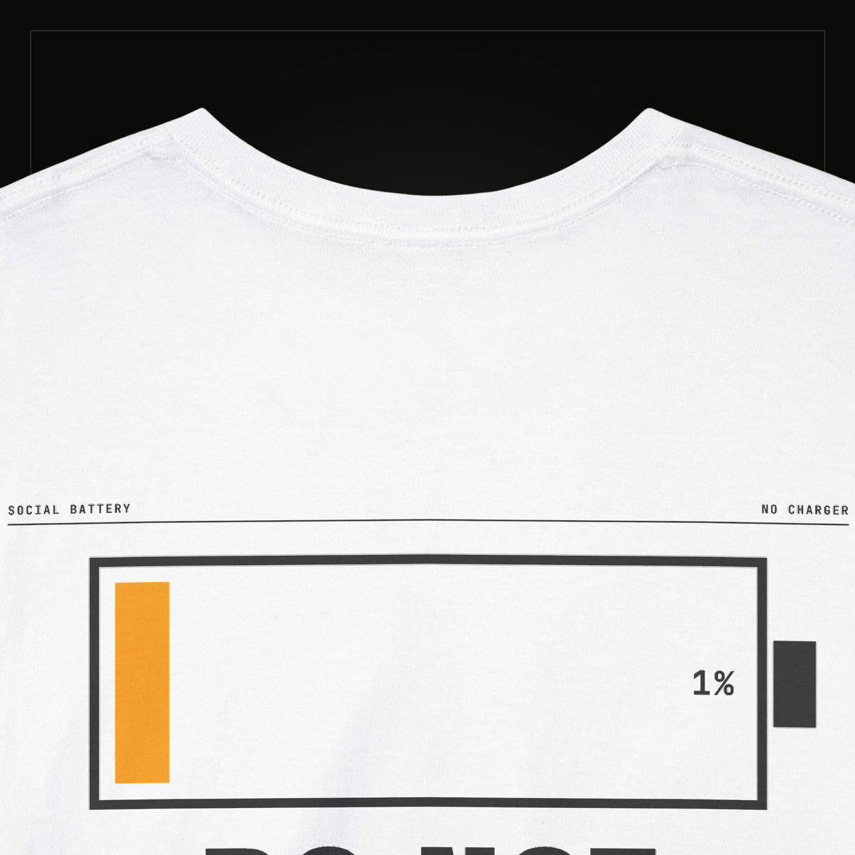Social Battery 1% — Heavyweight Tee
