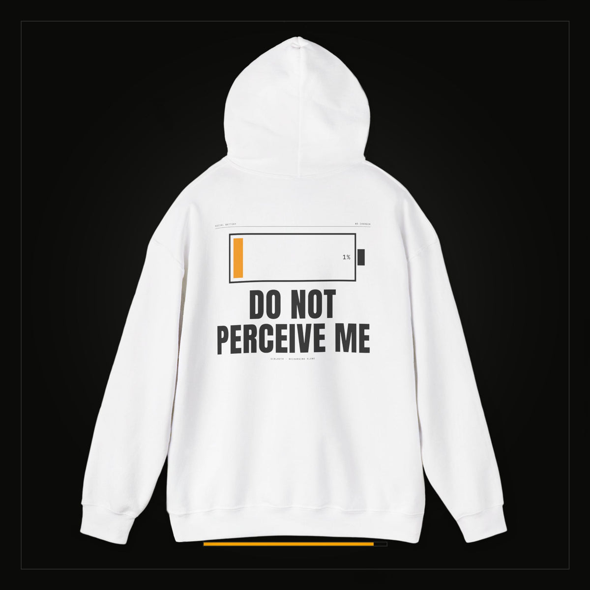 Social Battery 1% — Heavyweight Hoodie