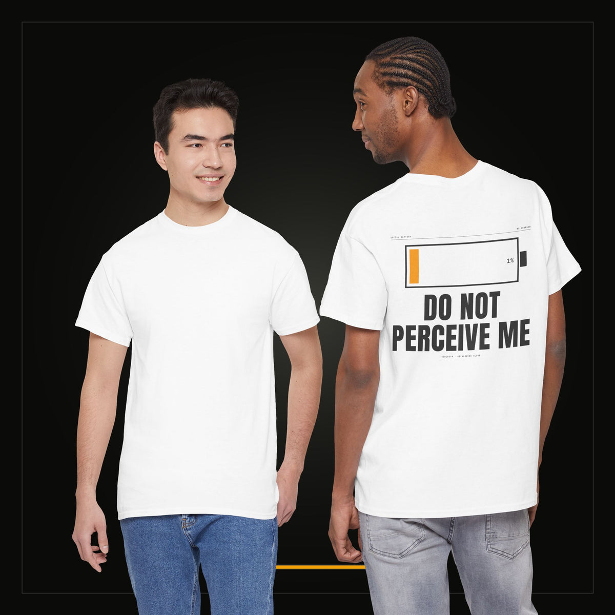 Social Battery 1% — Heavyweight Tee