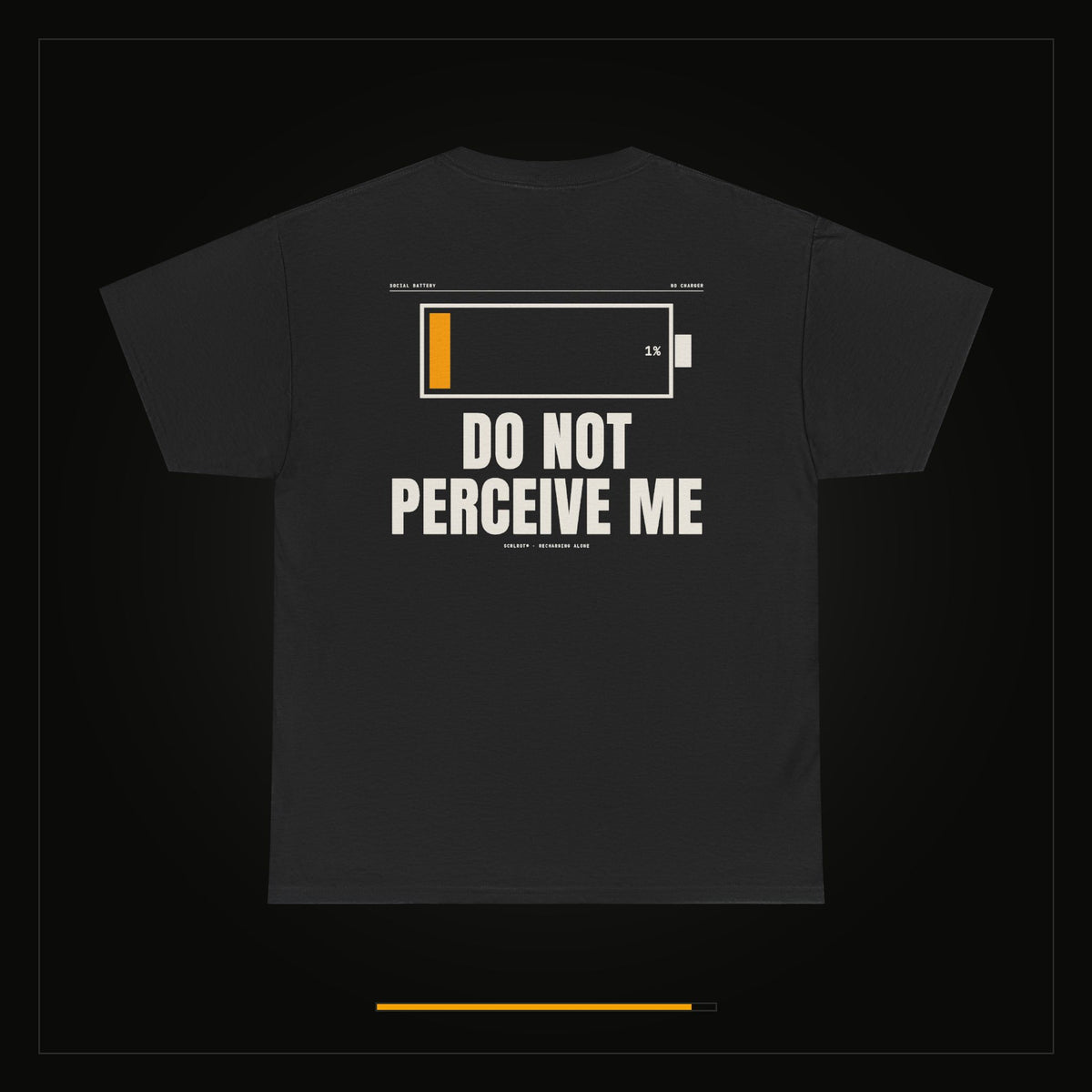 Social Battery 1% — Heavyweight Tee