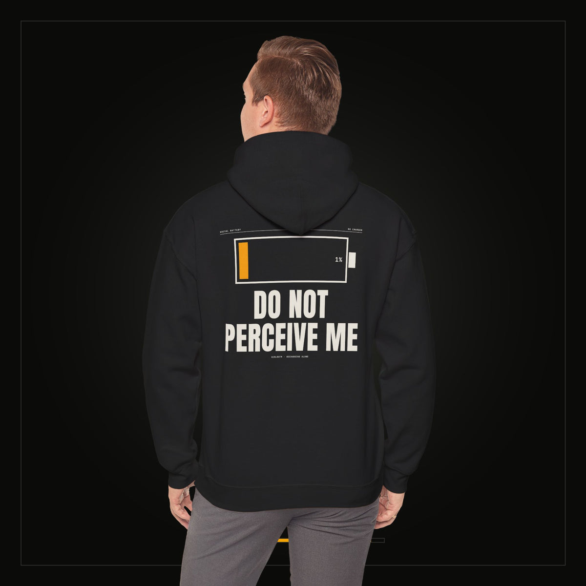 Social Battery 1% — Heavyweight Hoodie